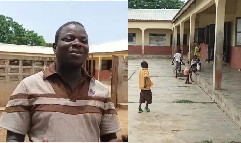 Meet Samuel Donkor: Teacher handling 12 classes alone at Kakpeni School